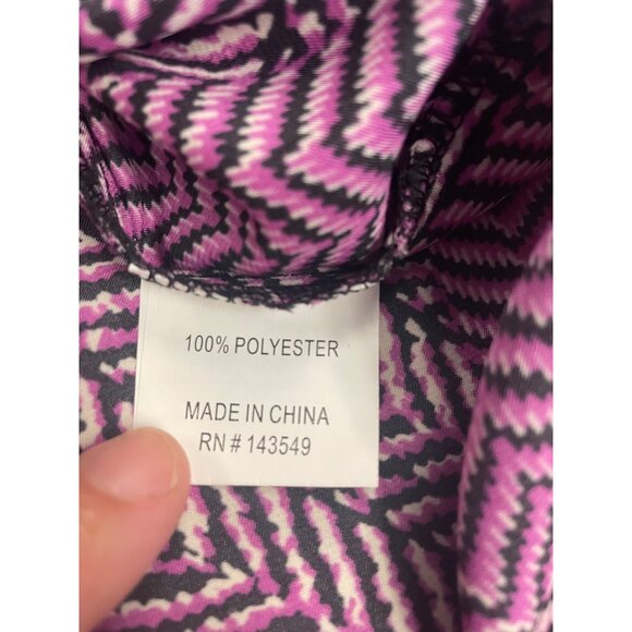 Symple NYC Womens Button Up Shirt Dress Long Sleeve Multicolor Size Large - Picture 9 of 9